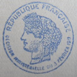Cachet de jeu de cartes 3 fvrier 1917