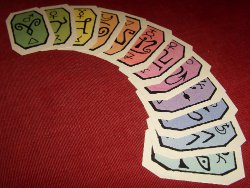 Deux feuillets  contrecoller et  dcouper pour obtenir deux jeux de cartes oracle