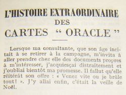 Oracle Belline - Historie extraordinaire des cartes oracle