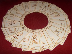 Tarot sotrique d'Oswald Wirth disposition en cercle