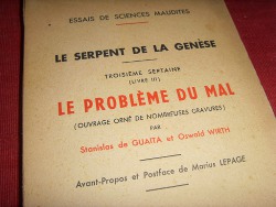 Le serpent de la Gense : le problme du mal (Stanislas de Guaita)