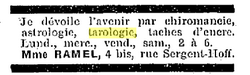La semaine  Paris 1933 - une des premires mentions du mot Tarologie