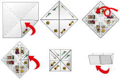 Tarot origami - diagramme de pliage