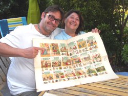 Une planche d'un Grand Lenormand avant contre-collage