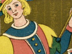 des inscriptions secrtes dans le fond du Bateleur du tarot d'Oswald Wirth