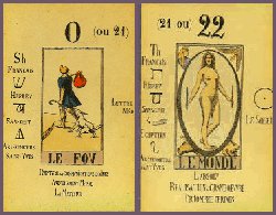 Le Monde et le Fou du tarot de Papus